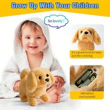 2025 New Toy Dog Retriever - Cute And Cuddly Electric Toy That Can Walk, Twist And Bark, Play With Your Children, Interactive Pet Suitable For Christmas And Birthday Gifts For Boys And Girls - Brown - View 4