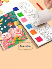 12 pezzi/libro, Pittura ad acquerello, Pittura graffiti, Pittura graffiti d'artista, Pittura ad acquerello cartoni animati, Pittura tascabile da viaggio, Regalo per le vacanze, Regalo per il Ringraziamento e il Natale. I blocchi colorati nell'immagine sono pigmenti che devono essere sciolti in acqua prima dell'uso. Lo sbiadimento del colore è un fenomeno normale, poiché il prodotto si scioglie a contatto con l'acqua.