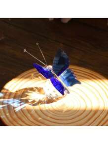 1pc Artificial Crystal Butterfly Decor - Elegant Home Decor, Valentine's Day & Christmas Gift, Safe For 24+ Months, Vivid Colors, High-Quality Polypropylene Fiber, Great For Shelves, Tables & Fireplaces