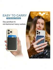 Magnetic Wallet Phone With Mag Safe Wallet Accessories For Phone 16 15 14 13 12 Pro/Pro Max/Plus/Mini Safe Case Series Card Covers For Card Holder Card Holder Wallet Business Card Holder Credit Card Holder Card Holder Women For Women For Men Card Wallet Magsafe Wallet Travel Essentials Everyday Essentials Back To School Essentials - Multicolor - View 6