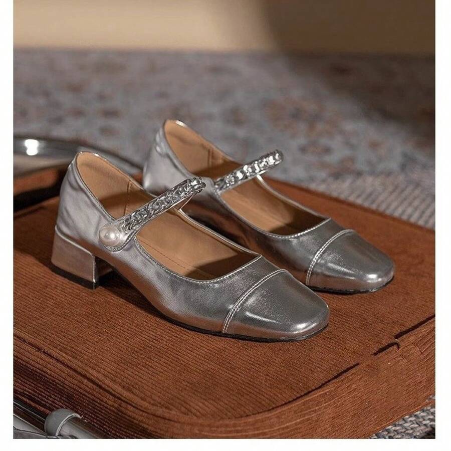 Women Loafers Shoes - 銀色 - 查看 1