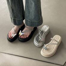 French Flip-Flops Women's Flip-Flops With Thick Soles Elegant Sandals