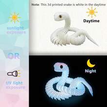 3D Printed Snake Figurine With Movable Joints - Colorful Home/Office Desktop Decor Sculpture, Suitable For Room Decoration, Halloween, Christmas, Thanksgiving Gift (Random Eye Style)