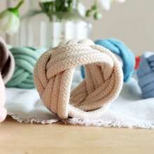 6pcs/Set Handmade Woven Flower Shaped Napkin Rings, 1.57*1.97inch (4*5cm) Thick Rope Woven Napkin Rings, Farmhouse Napkin Rings For Thanksgiving, Birthday Party, Wedding Table Decor