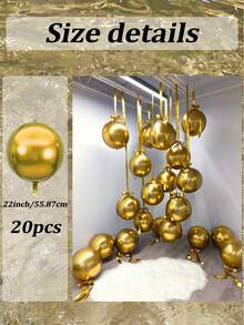 20個/10個/5個 22英吋海軍藍、紅色 4D效果箔氣球，4D圓形箔氣球，可漂浮，充氦氣，適合生日派對、單身女派對、訂婚、婚禮、派對、萬聖節、聖誕禮物、新年、週年紀念、拍照道具、性別揭曉、房間裝飾、派對裝飾 - 彩色 - 查看 26