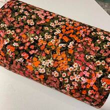 Floral Print Viscose Fabric, 58 Inch Wide, Custom Dressmaking Material For Salwar Kameez, Soft Breathable Sewing Fabric By The Meter, DIY Clothing & Craft Supplies - [E] 金 1 米 - 查看 2