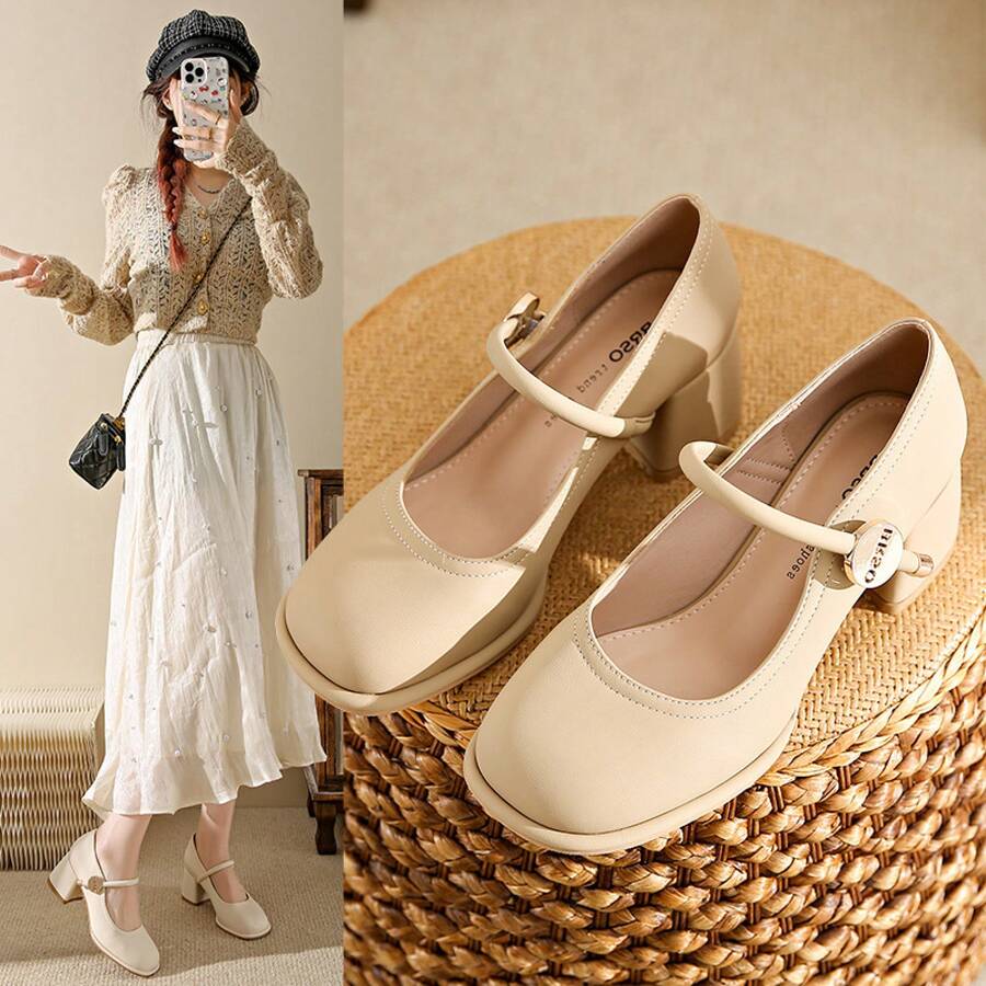 Women Pumps - 米白色(升級版) - 查看 1