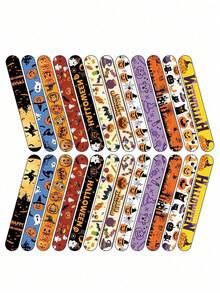 12 piezas - Anillos de dibujos animados de Halloween y anillos pop, regalos de fiesta de Halloween, set de anillos de goma de gelatina, set de anillos pop, regalos de fiesta de Halloween