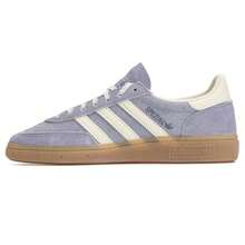 Adidas Originals 女款休閒鞋 HANDBALL SPEZIAL W 輕便板鞋日常輕鬆舒適運動鞋JR0849 - 銀灰紫羅蘭/乳白色/樹脂黃 - 查看 1