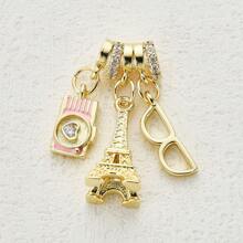 1PC Copper Plated 18K Gold Multi Accessory DIY Bead Pendant With Themes Of Global Travel And Marine Life, Used To Make Women's Jewelry Necklaces And Bracelets, Suitable For Daily Wear