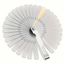32-In-1 Metric 89A32 Scale Ruler, Portable Durable Stainless Steel Curved Scale Gauge, Feeler Gauge, Thickness Gauge, Radius Gauge, 32pcs Brass Shim, Metric & Imperial Feeler Gauge, High Precision Stainless Steel Feeler Gauge, Hole Gauge, Taper Gauge, 0-15mm Stainless Steel Inside Caliper, Wedge Gauge, Portable Student Learning Ruler, Compass, Feeler Gauge, Mechanical Repair Tools, Precision CNC Machining
