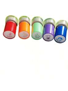 5pcs Colorful Spanish Cartoon Praise Stamp Set, Motivational Phrases, Spanish Learning Reward, Teacher & Parent Encouragement Stamps, "Great!", "You Can Do It!", Positive Affirmation