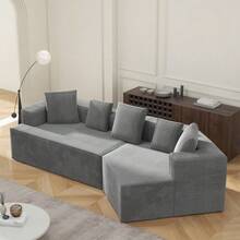 Corner Sofa, Lounge Sofa With Clouds, Combination Sofa
312 Cm Modular Cloud Sofa, Minimalist Design, Lamp Plush Fabric, No Assembly Required, Flexible For Living Room & Bedroom – Ideal For Small Spaces And Families, With Reclining Function - Grey - View 1