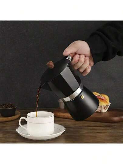 Kaffekanna i rostfritt stål med kapacitet på 2/4/6/9/12 koppar, volym 100-470 ml, Mokakanna/espressomaskin, lämplig för hemmakök och camping