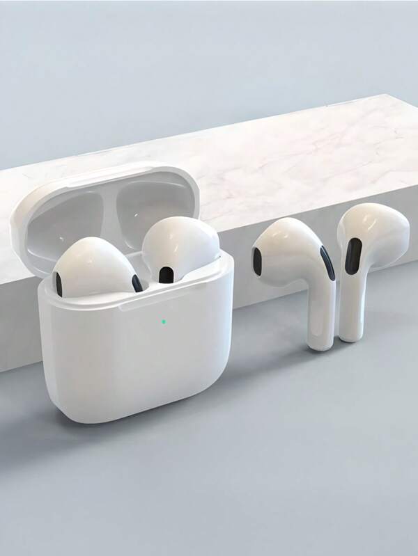 Auriculares inalámbricos verdaderos - Compatibles con Apple y Android, con micrófono incorporado, auriculares resistentes al sudor, hasta 24 horas de duración de la batería - Blanco, Auriculares > Inalámbricos, Airbus's, Para Airpuds Case