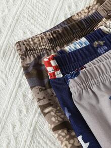 3pcs Boys' Casual Straight Leg Pants, Lightweight Trousers For Kids, Suitable For Boys & Girls Aged 4-12, Spring/Autumn