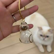 Aufbewahrungsbox für Katzenhaare, hängende Twist-Kapsel, süße katzenförmige versiegelte Aufbewahrungskapseln für Haustierhaare, DIY Gedenk-Anhänger Geschenk für Katzenliebhaber & Trauernde nach Verlust eines Haustieres, emotionale Wahl der Käufer, minimalistisches Design, transparentes Material, unverzichtbar für Haustierbesitzer, Erinnerungen bewahren mit passenden duftenden Katzenhaarcharms