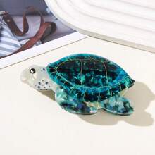 1pc Ocean Series Elegant Turtle Hair Clip, Fashionable Animal Shark Hair Accessory, Suitable For Daily Wear Hair Accessories Women Claw Clip