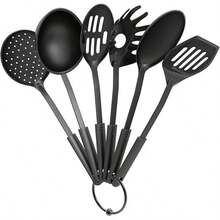 6Pcs Kitchen Utensil Set - Plastic Cooking Tools - Includes Essential Spatulas, Spoons And Small Tools For Every Home Cook - Multicolor - View 7