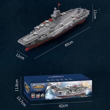Realistic RC Aircraft Carrier - Water-Activated Launch System With Auto-Charge Alert & DIY Customization | Halloween Gifts For Boys, Cool Weird Stuff Remote-Controlled Boat Toy With Multi-Directional Navigation - 灰色 - 查看 3