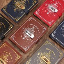 1 PU 密码锁笔记本，100 张/200 页，两种款式，金色/银色，学习用品，文具用品，办公用品 - A5 - 查看 6