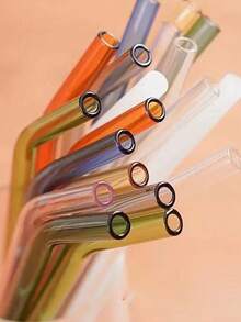 10 根色彩鲜艳、极具吸引力的耐热玻璃吸管，适用于奶茶、咖啡、果汁等饮料，可用于派对、聚会和其他活动。 - 無色 - 查看 4