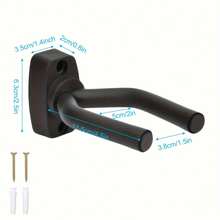 6/4/3/2/1pc Guitar Hanger Wall Mount 4 Packs, Guitar Holder Wall Mount Hook Stand Display With Screws - Easy To Install - Fits All Size Guitars, Bass, Mandolin, Banjo, Ukulele - Black - View 4