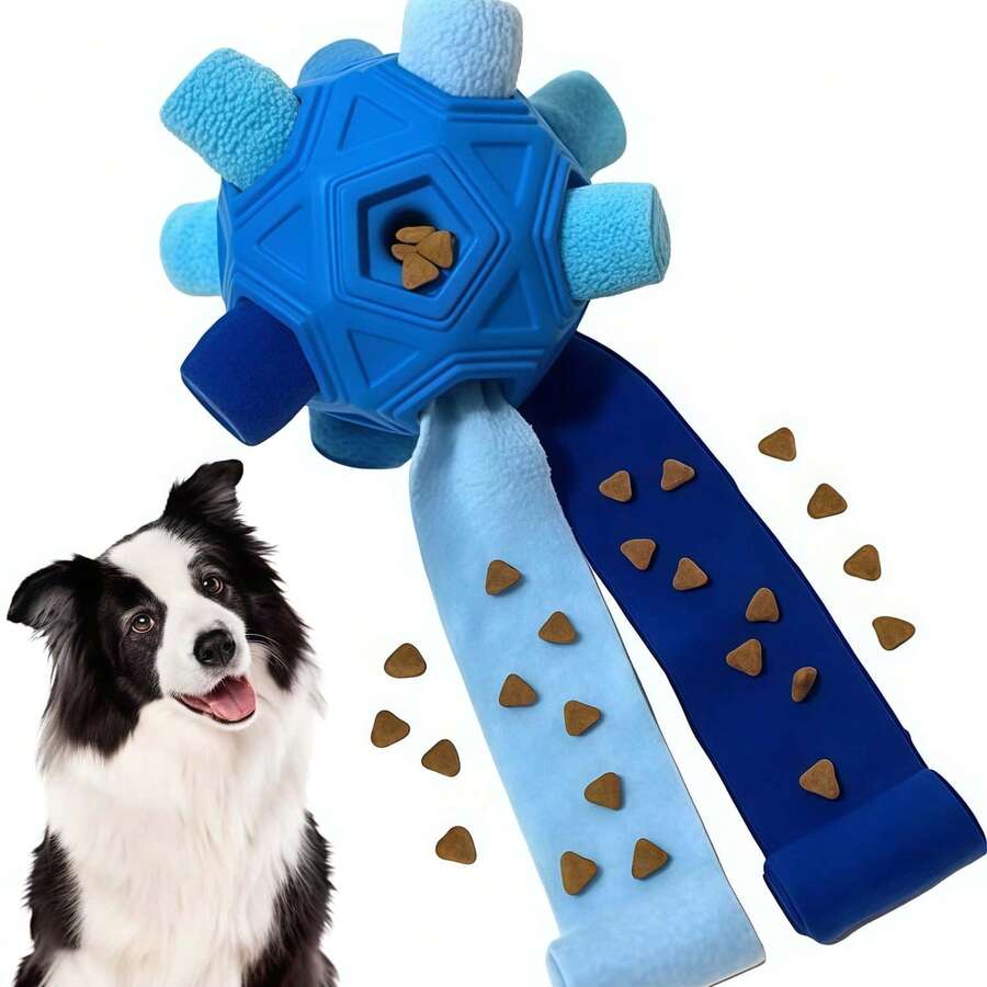 Indestructible Snuffle Mat Puzzle Feeder Toy, Interactive Slow Feeding Pad For Small, Medium, Large Dogs, Scent Training Puzzle Toys (Blue) - Multicolor - View 1