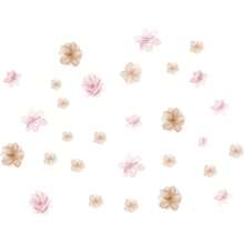 1 件花卉和叶子可撕墙贴，简约风格，适用于玄关、卧室背景，可移除 - 彩色 - 查看 6