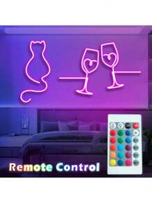 RGB Flexible Neon Light Strip, USB Powered With Remote Control, Multi-Color Switching, DIY For TV Backdrop, Living Room Decor, Gaming Room, Christmas & Halloween Decoration