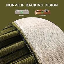 ROOMLIFE Thicked Striped Couch Cover With Tassel Blue Chenille Sofa Cover Blanket For Sectional Sofa, Soft Sofa Slipcovers For L Shaped Love Seat 2-3 Cushion Couch Anti Slip Sofa Protector, 71"X118"