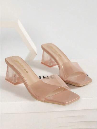 Tacones Altos Punta Cuadrada Tacón Grueso Sandalias con Punta Abierta Sandalias de Tacón Alto a la Moda Elegantes Zapatos de Mujer con Diseño de Cristal Adecuados para Fiestas,tacones altos con punta abierta