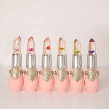 3 Pack Crystal Flower Jelly Lipstick,Magic Color Changing Lipstick,PH Clear Temperature Color Changing Lip Gloss,Lip Balm,Long Lasting Nourishing Moisturizing Lip Stick