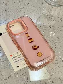 Funda de teléfono con colgante de manzana rosa de estilo coreano Ins, adecuada para iPhone 16 Pro Max/iPhone 15, nuevo modelo de mujer 14, 16 personalizado 13 de alta gama 15 Pro a prueba de golpes 14 Pro/12/11 Funda protectora