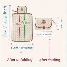 1pc Baby Waterproof Soft Comfortable Diaper Changing Pad, Suitable For Infant Outdoor Diaper Changing, Baby Crib Mattress - Multicolor - View 3