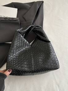 时尚腋下小手提包，2025新款编织新月包，百搭小手提包 - 彩色 - 查看 5