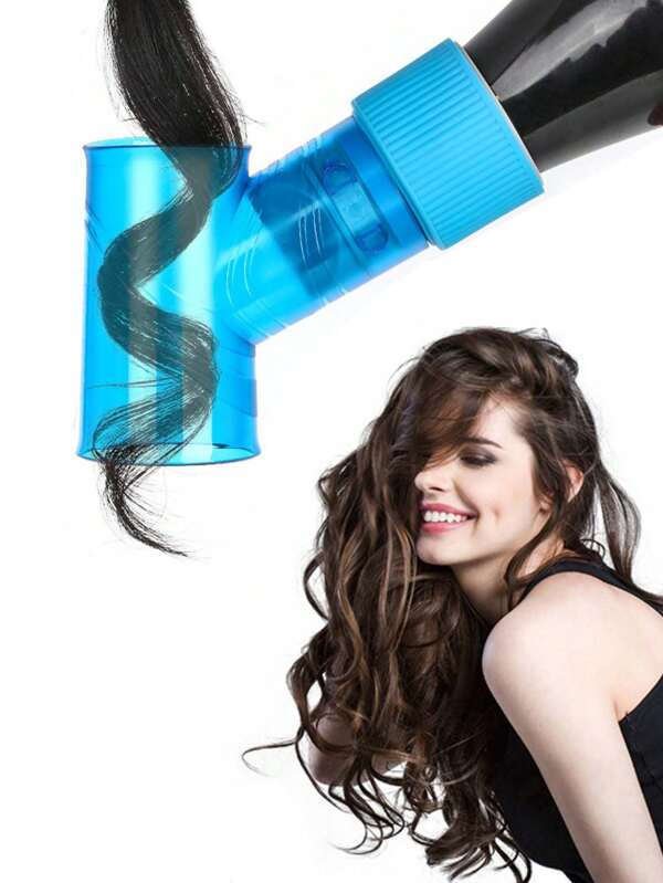 1PC Curling Hair Dryer Attachment, Easy - To - Use Hair Styling Tool For Beautiful Curls, Suitable For All Hair Types, Achieve Salon - Like Waves At Home, Blue Design, Perfect Hairdressing Accessory, Hair Styling Kit, Hair Tool Kit