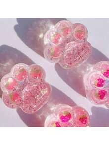 1pc High-Quality Realistic Fruit Series Cat Claw Squeeze Toy, Slow Rebound, Durable, Helps Relieve Stress For Children/Adults, Suitable As Gift For Children/Adults, Holidays/Halloween/Christmas, Interesting Toy For Boys/Girls, Easter Toy, Easter Gift, Easter Decor, Easter Basket Filler, Soft Squeeze Toy, Stress Relief Toy, Children Toy, Party Favor - Multicolor - View 2