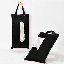 Hanging Car Tissue Box, Cute Minimalist Car Tissue Holder, Car Tissue Dispenser, Tissue Paper Storage Bag, Tissue Paper Rack, Rolled Paper Bag, Outdoor Tissue Box, Multi-Functional Paper Rack, Fashionable Convenient Storage - Multicolor - View 15