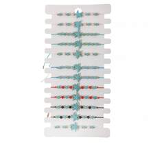 6 Sets Of 72pcs/2 Sets Of 24pcs/1 Sets Of 12pcs Fashionable Charm Ocean Elements Shell Starfish Beads Bracelet Jewelry, Suitable For Couples, Adjustable Bracelet & Anklet, Suitable For Daily, Beach, Travel, Wedding, Gift