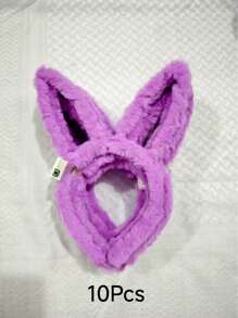 Set van 5/10 LED-pluche konijnenoren - Pluche scrunchies in verschillende kleuren voor concerten, feesten en evenementen, niet-metaalachtig, geschikt voor tieners en volwassenen. Halloween