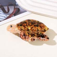 1pc Ocean Series Elegant Turtle Hair Clip, Fashionable Animal Shark Hair Accessory, Suitable For Daily Wear Hair Accessories Women Claw Clip