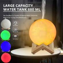 Moon Humidifier, Multi-Function High-Capacity Spray, Air Spray, Moon Lamp, USB Night Light Desktop Decoration, Incense Lamp, Halloween Christmas Birthday Party Gift