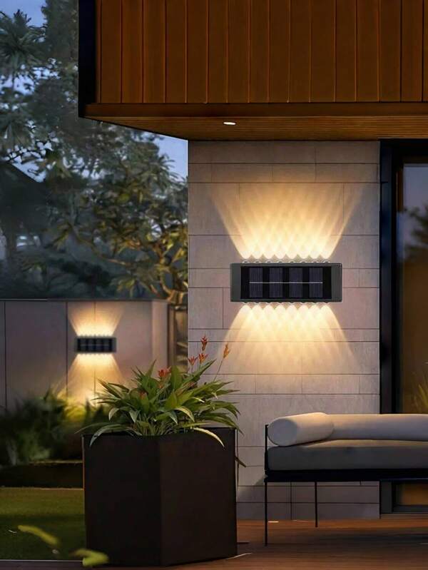 1/2 pezzi Luci da parete solari per esterni, luci per portico all'aperto, lampade da muro, Luci di Natale, per decorazione da giardino all aperto, Luce da appendere a parete o a recinzione per decorazioni autunnali, decorazioni per la casa e decorazioni all esterno, Decorazioni di Ognissanti, Decoro d autunno