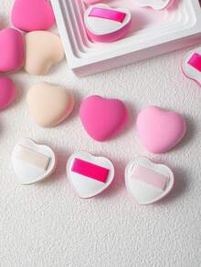 10/20/30/50个迷你心形棉花糖化妆海绵，适用于粉底、遮瑕膏和散粉，心形化妆海绵，化妆抛光海绵，干湿两用散粉的理想选择，化妆，便宜，房间装饰，梳妆台，旅行，卧室，化妆配件，粉扑，美妆蛋，散粉扑，化妆海绵，便宜，圣诞礼物，化妆，化妆工具，便宜货，礼物，女士礼物，圣诞礼物，赠品，旅行，便宜货，旅行必备 - 彩色 - 查看 2