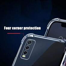 镜头保护，高清防摔，TPU材质，防撞气囊保护手机壳，适用于Infinix Hot 50i 4G、Hot 40i、Hot 40 Pro、Note 50 Pro 4G，男女通用，轻薄柔韧，全覆盖保护后盖 - 無色 - 查看 3