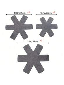3 Stück/6 Stück Topf- und Pfannenschützer, 3 verschiedene Größen, Topfeinteilungspolster/Stapelschutz für Pfannen/Pfannentrenneinlagen zum Schutz und zur Trennung von Töpfen und Pfannen beim Meeresfrüchte-Kochen