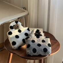 Women Tote Bags - 白底黑點 - 查看 3