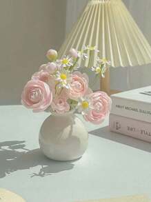 1 Peça Mini, Vaso de Boca Larga, Vaso de Cerâmica, Vaso de Flor Decorações de Mesa Coloridas, Vasos Criativos para Plantas e Flores, Flores Artificiais para Quarto, Flores Secas Decorativas, Estilo Dopamina, Decorações de Mesa, Decorações para Casa, Adereços para Fotos, Adequado para Quarto, Entrada, Decoração de Feriado, Presente do Dia dos Namorados