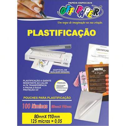 Polaseal A4 ou RG c/100 folhas 220x307 0.05 - Plástico Para Plastificação Off Paper